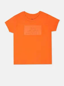 U.S. Polo Assn. Kids Boys Typography Printed Cotton T-shirt