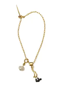 TANN TRIM Women Brass Gold-Plated Link Bracelet