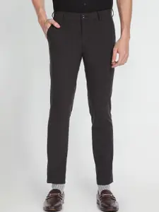 Arrow New York Men Checked Slim Fit Formal Trousers