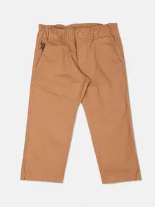 U.S. Polo Assn. Kids Boys Regular Fit Mid-Rise Trousers