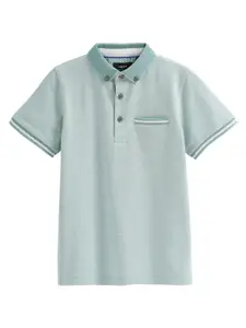NEXT Boys Textured Polo Collar T-shirt