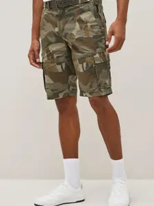 NEXT Men Camouflage Printed Cargo Shorts