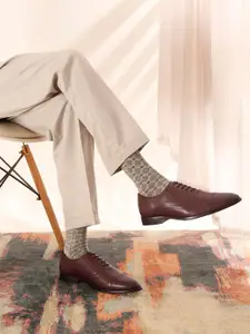 LOUIS STITCH Men Rosewood Leatherette Oxford Formal Shoes