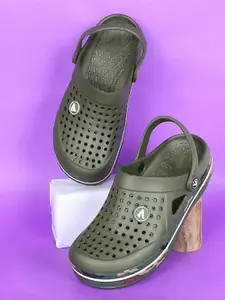 Aqualite Men Round Toe Slip On Clogs