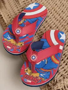 Kids Ville Boys Captain America Printed Flip Flops