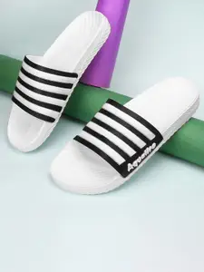 Aqualite Men Striped Synthetic Sliders