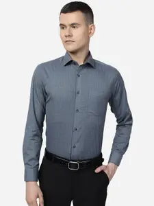 Greenfibre Checked Cotton Slim Fit Formal Shirt