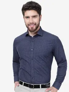 Greenfibre Checked Slim Fit Formal Shirt