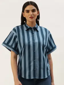 FOREVER 21 Pure Cotton Striped Casual Shirt