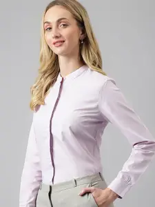 Hancock Band Collar Pure Cotton Formal Shirt