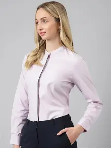 Hancock Mandarin Collar Pure Cotton Regular Fit Formal Shirt