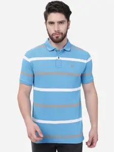 Greenfibre Striped Polo Collar T-shirt