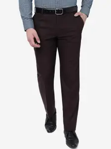 JADE BLUE Men Slim Fit Mid-Rise Formal Trousers