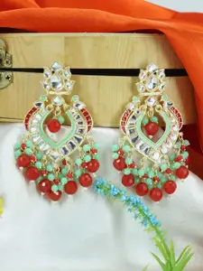 GRIIHAM Gold-Plated Contemporary Drop Earrings