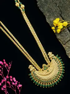 GRIIHAM Gold-Plated Beaded Long Necklace