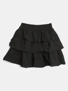 V-Mart Girls Knee-Length Layered Skirts