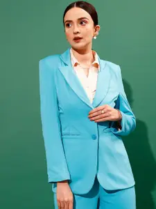 WORK IT by STREET 9 Notched Lapel Collar Slim-Fit Single-Breasted Formal Blazer