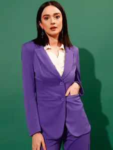 WORK IT by STREET 9 Notched Lapel Collar Slim-Fit Single-Breasted Formal Blazer