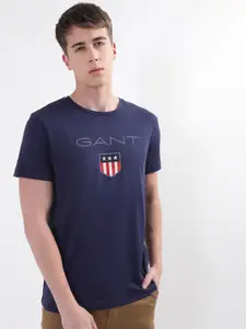 GANT Shield Printed Round Neck Cotton T-shirt