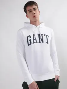 GANT Men Printed Cotton Hooded Sweatshirt