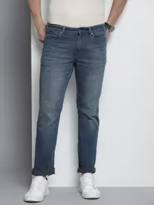 Nautica Men Straight Fit Low-Rise Heavy Fade Stretchable Jeans