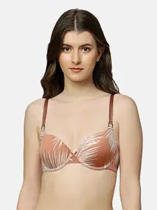 Triumph Printed Lightly Padded All Day Comfort Seamless T-Shirt Bra