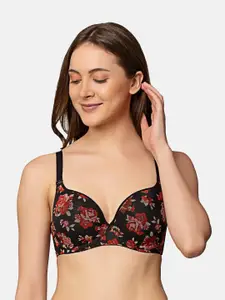 Triumph Floral Printed Underwired Lightly Padded All Day Comfort T-Shirt Bra