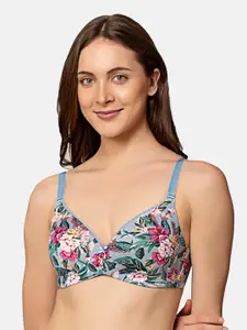 Triumph Printed Lightly Padded Non-Wired All Day Comfort Seamless T-shirt Bra