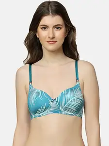 Triumph Tropical Printed Lightly Padded All Day Comfort Non-Wired T-Shirt Bra