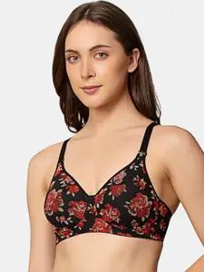Triumph Floral Printed Lightly Padded Non Wired All Day Comfort Seamless Bra