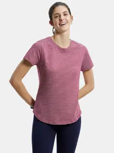 Jockey Cotton Stripe Fabric Relaxed Fit Round Neck T-Shirt