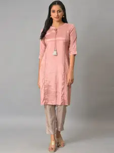 AURELIA Mandarin Collar Straight Regular Kurta