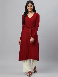 AURELIA Self Design Acrylic Knitted Kurta