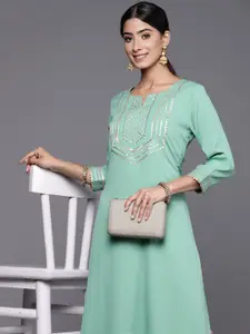 Varanga Ethnic Motifs Embellished Gotta Patti Crepe Kurta