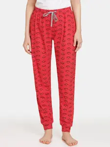 Rosaline by Zivame Women Printed Mid-Rise Jogger