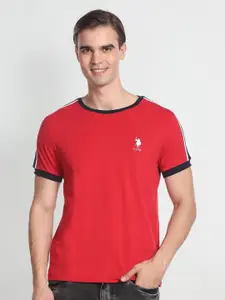 U.S. Polo Assn. Denim Co. Round Neck Brand Taped Regular Fit T-shirt