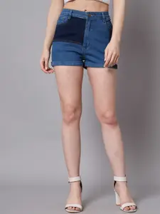 The Dry State Women Skinny Fit Denim Denim Shorts