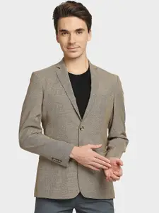 ColorPlus Self Design Regular Fit Single-Breasted Formal Blazer