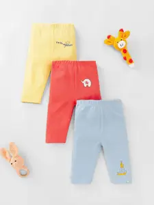 Ed-a-Mamma Baby Infant Boys Pack Of 3 Pure Cotton Joggers