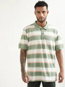 GANT Multi Stripe Polo Collar Pure Cotton T-shirt