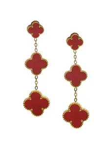 Moon Dust Gold Plated Floral Drop Earrings