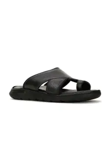 Scholl Men Leather Slip On Comfort Sandals