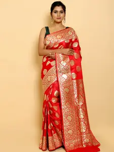 AllSilks Ethnic Woven Design Zari Pure Silk Banarasi Saree