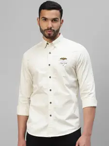 Royal Enfield Spread Collar Slim Fit Cotton Casual Shirt