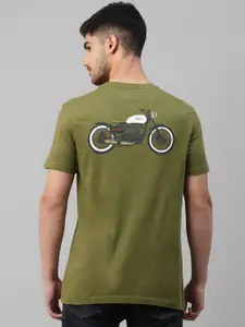 Royal Enfield Biker Printed Round Neck Pure Cotton T-shirt