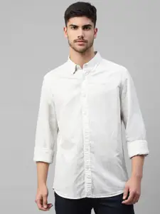 Royal Enfield Men Cotton Linen Slim Fit Opaque Casual Shirt