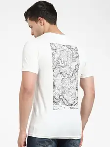 SELECTED Abstract Printed Organic Cotton Slim Fit T-shirt
