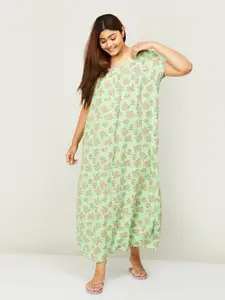 Nexus by Lifestyle Plus Size Floral Printed Maxi Nightdress