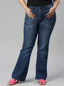 Freeform by High Star Women Plus Size Bootcut High-Rise Light Fade Stretchable Jeans