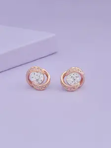 Kushal's Fashion Jewellery Kushal's Fashion Jewellery Rose Gold-Plated Contemporary Studs Earrings